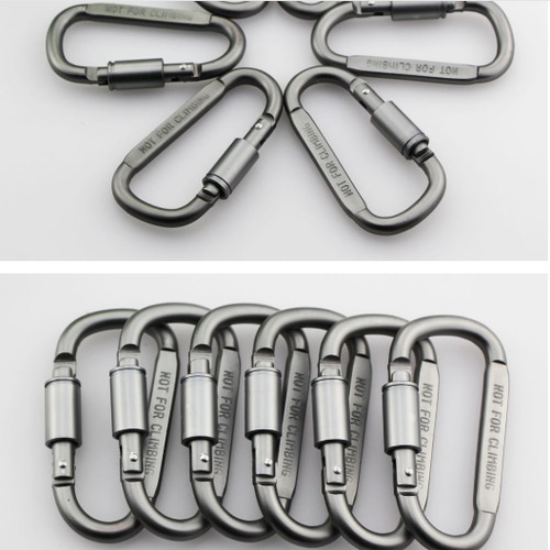 Móc khóa Carabiner Hình Chữ D Chất Liệu Hợp Kim Nhôm Cao Cấp Rất Cứng Và Siêu Bền - Hàng Nhập Khẩu