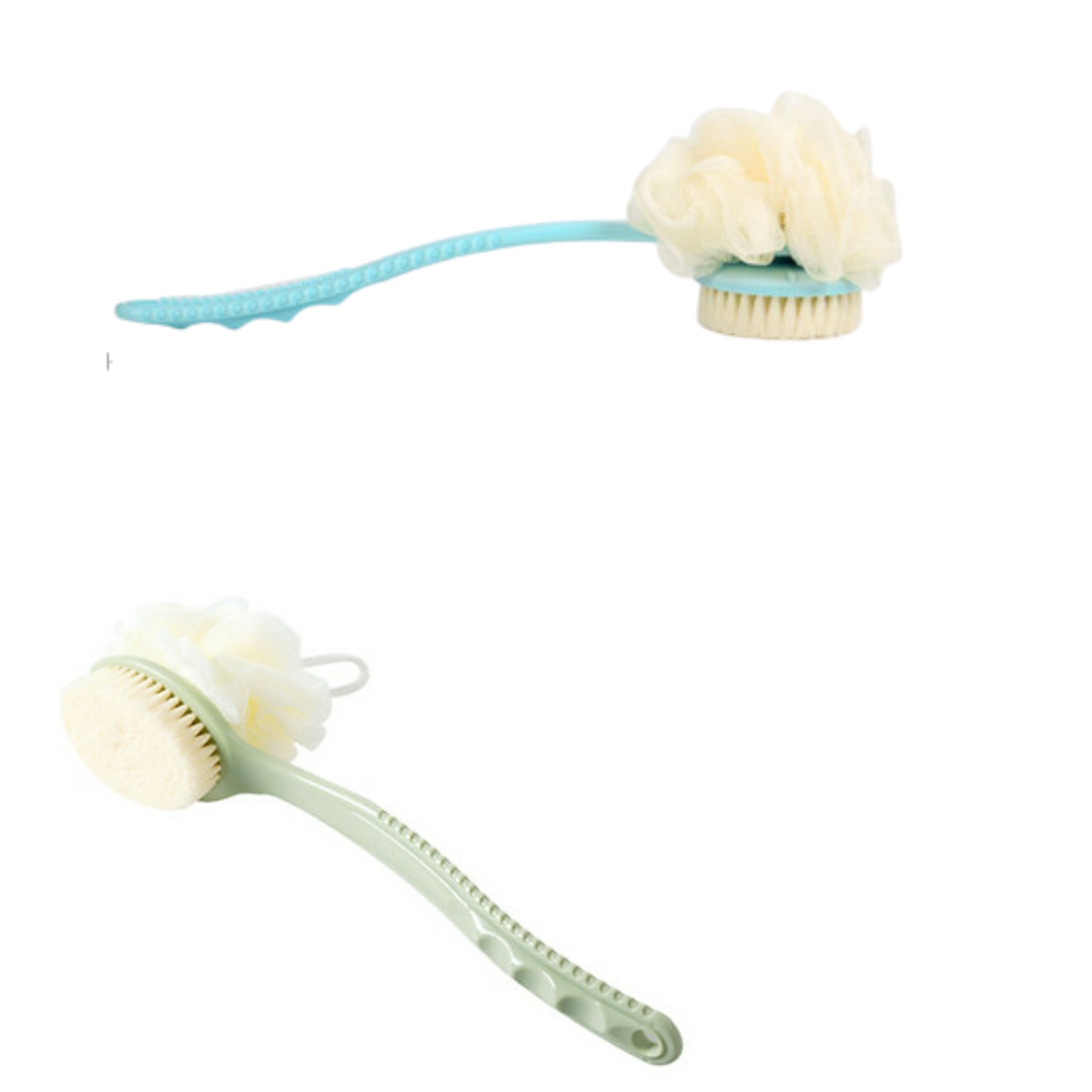 Bàn chải cọ lưng kèm bông tắm siêu tiện lợi SS tặng kèm 2 móc dán chịu lực tốt