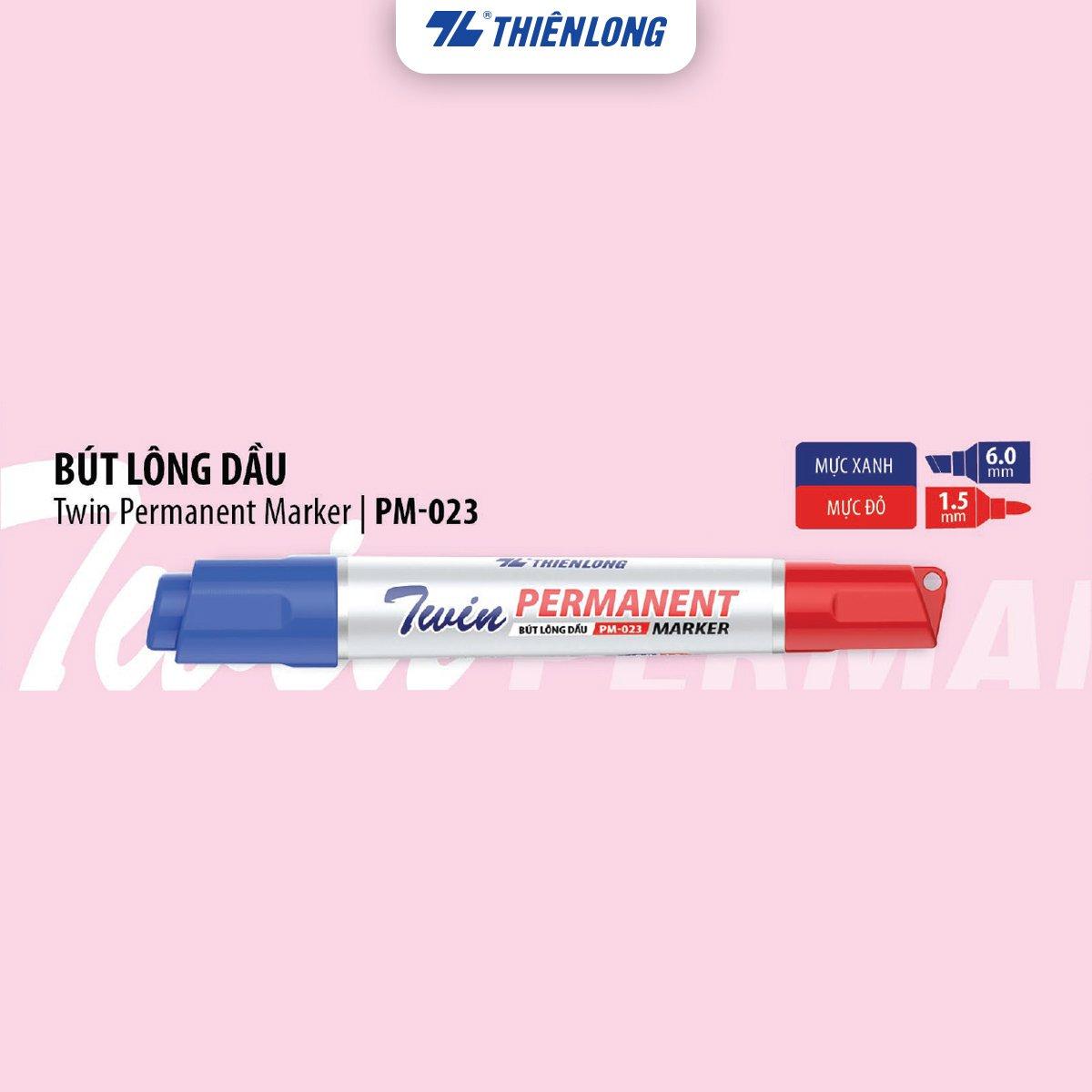 Bút lông dầu 2 đầu mực - Twin Permanent Marker Thiên Long PM-023