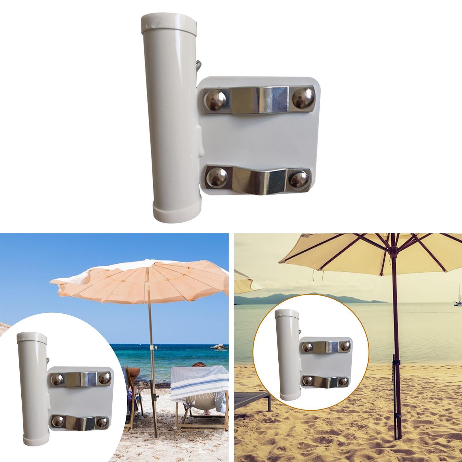 1 Piece Garden Umbrella Clamp Holder metal heavy duty umbrella Mount Clip Parasol Holder Sturdy Bracket Fixed Clip for Deck Railing Outdoor Fence