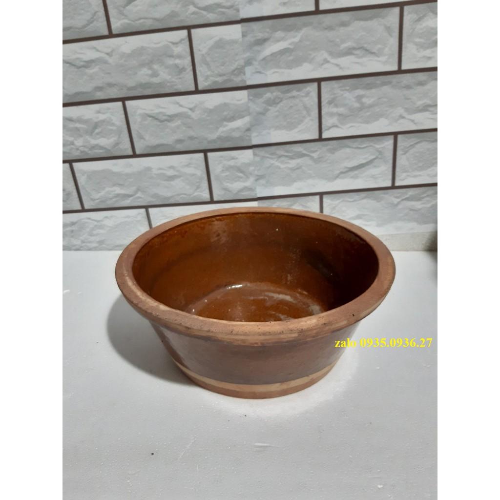 Thau Chậu đựng nước sành sứ 10*25 cm