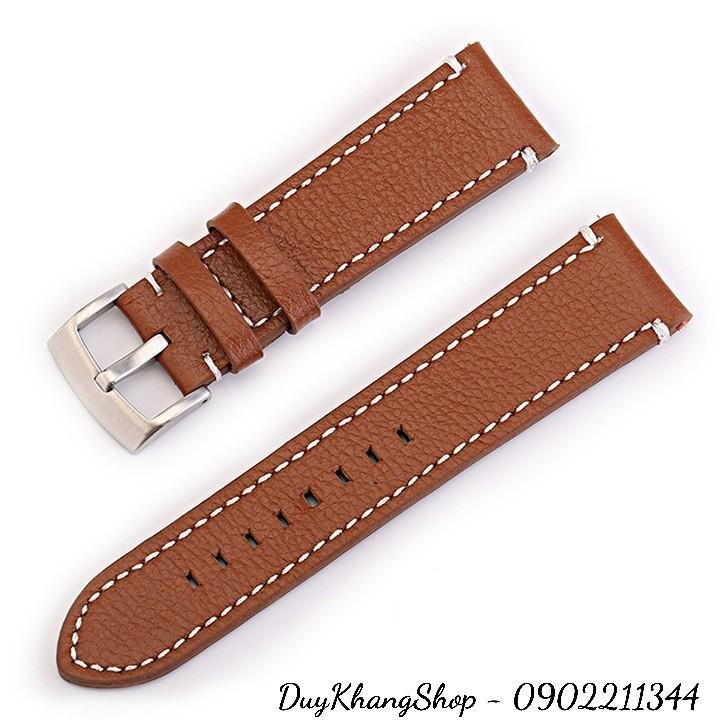 Dây Đồng Hồ Da Bò Thật - Dây Da Đồng Hồ 18mm 20mm 22mm