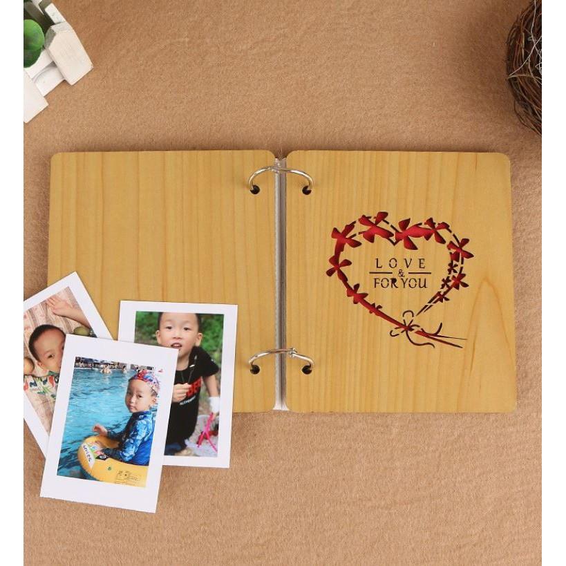 Combo in ảnh 100 tấm đã ép Plastic TẶNG KÈM 1 quyển album bìa gỗ đựng 100 tấm ảnh