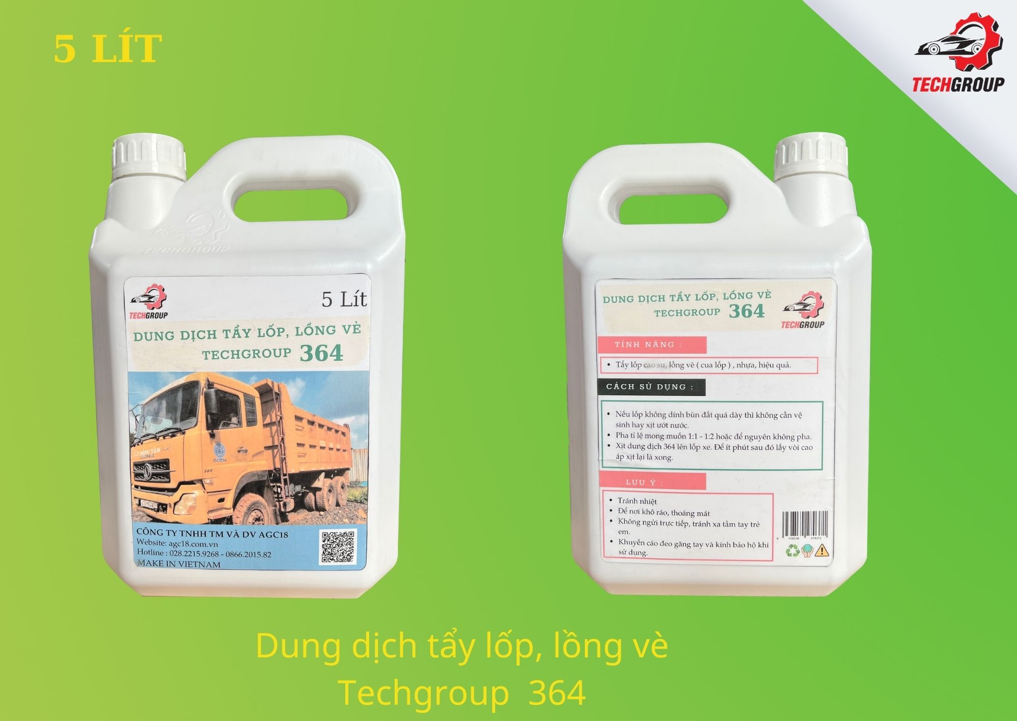 Dung dịch tẩy lốp, lồng vè chuyên dụng Techgroup 364 (giá đã giảm 10%)