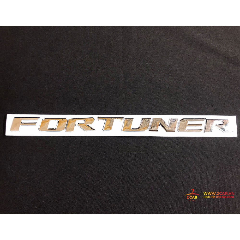Tem logo chữ nổi Fỏtuner dán trang trí xe ô tô Fortuner 3D