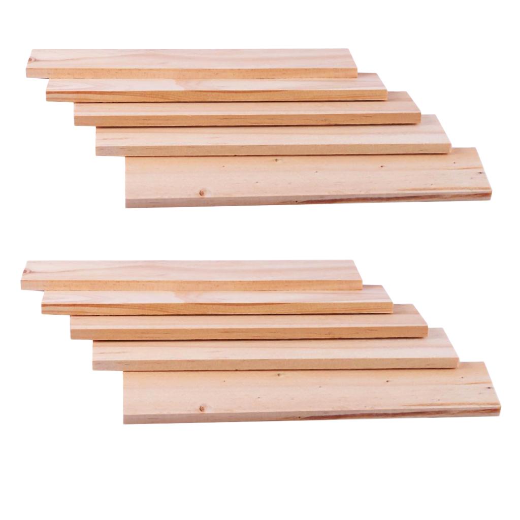 10 chiếc Bằng Gỗ Tự Nhiên Que Gỗ Thông Gậy Dài cho Đồ trang trí 250x50x8mm