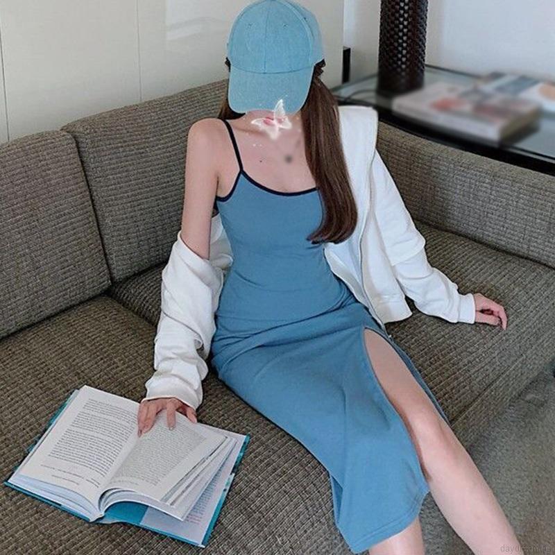 Đầm Sát Nách Hở Lưng Xẻ Tà Quyến Rũ Cho Nữ