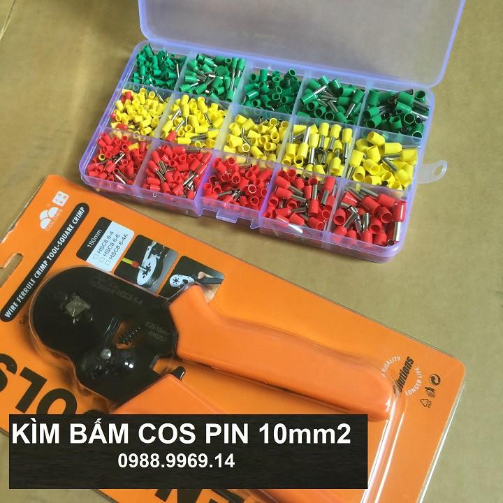 KÌM BẤM COS PIN 0.25-10mm2 KÈM HỘP 1600 COS PIN