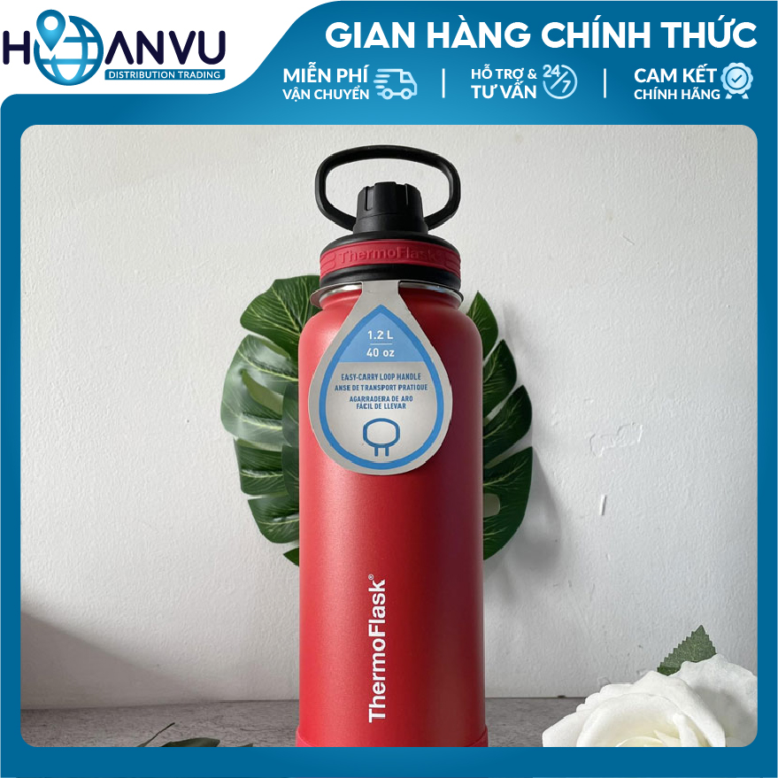 Bình Giữ Nhiệt Thép không Gỉ ThermoFlask Leakproof Spout Lid 4 màu