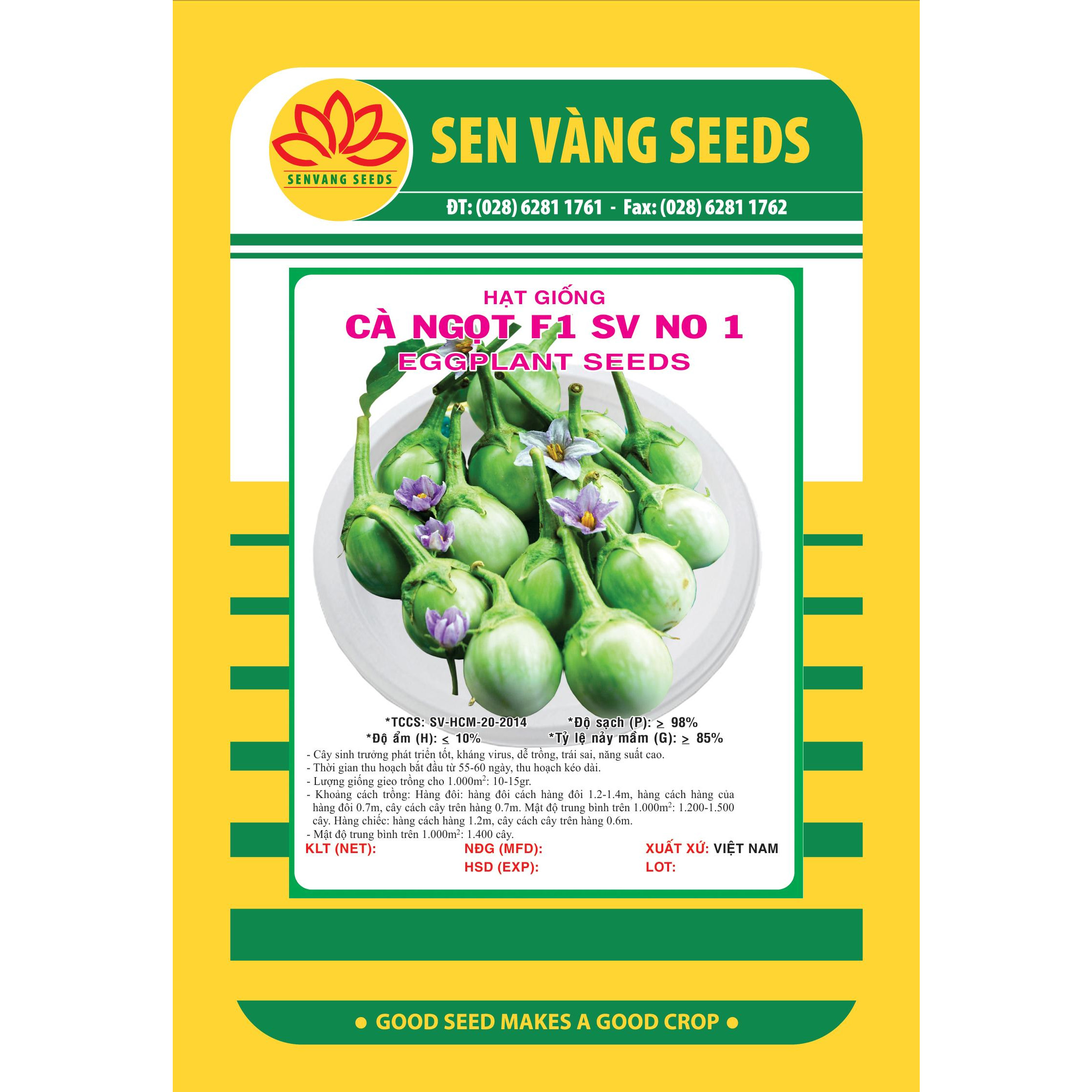Hạt giống cà ngọt F1 No1 giống ngắn ngày năng suất cao quả giòn ngọt VTS63