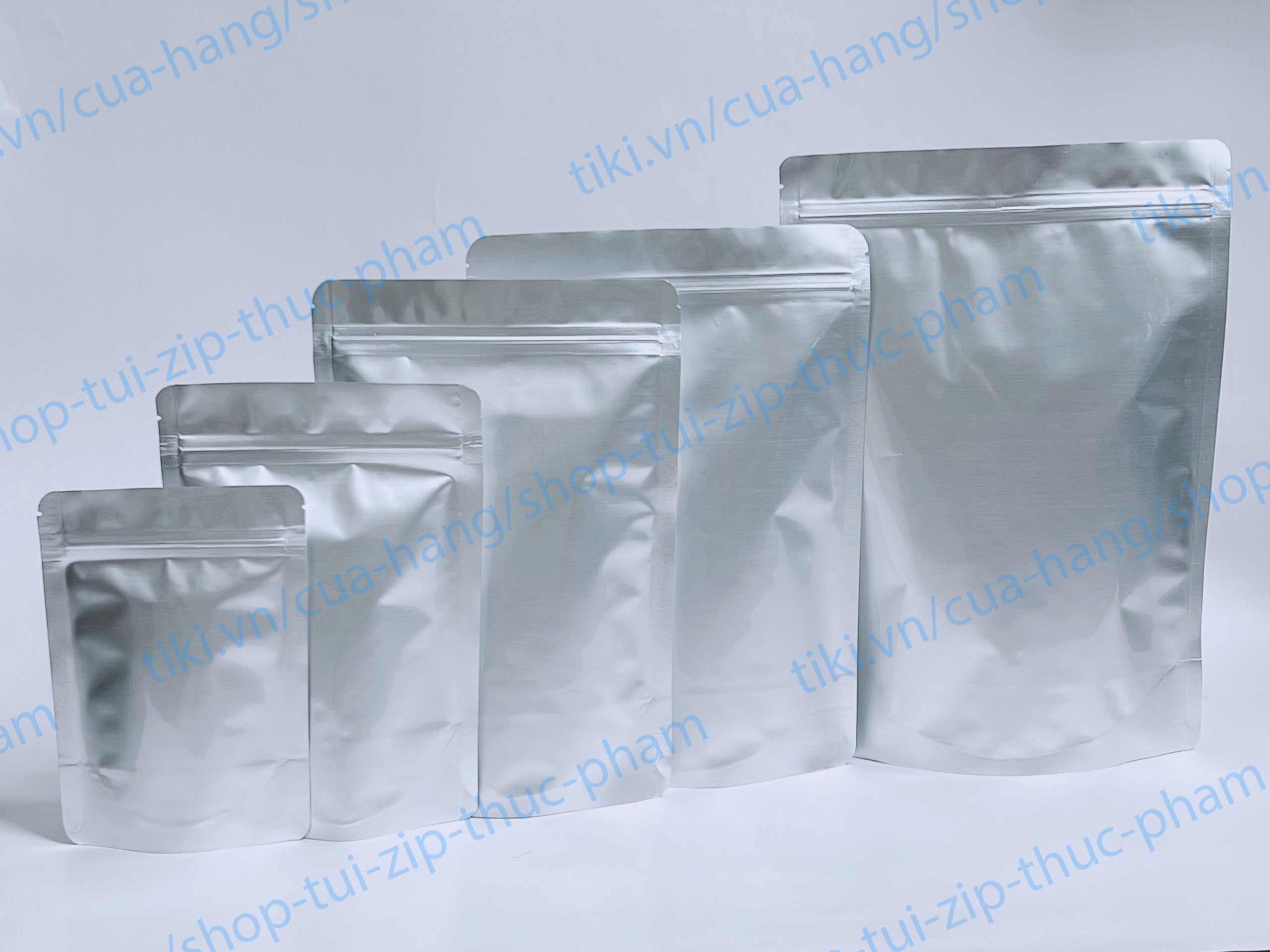 1KG Túi Zip bạc - Túi zip 2 mặt bạc - túi đựng thực phẩm khô, nước - size