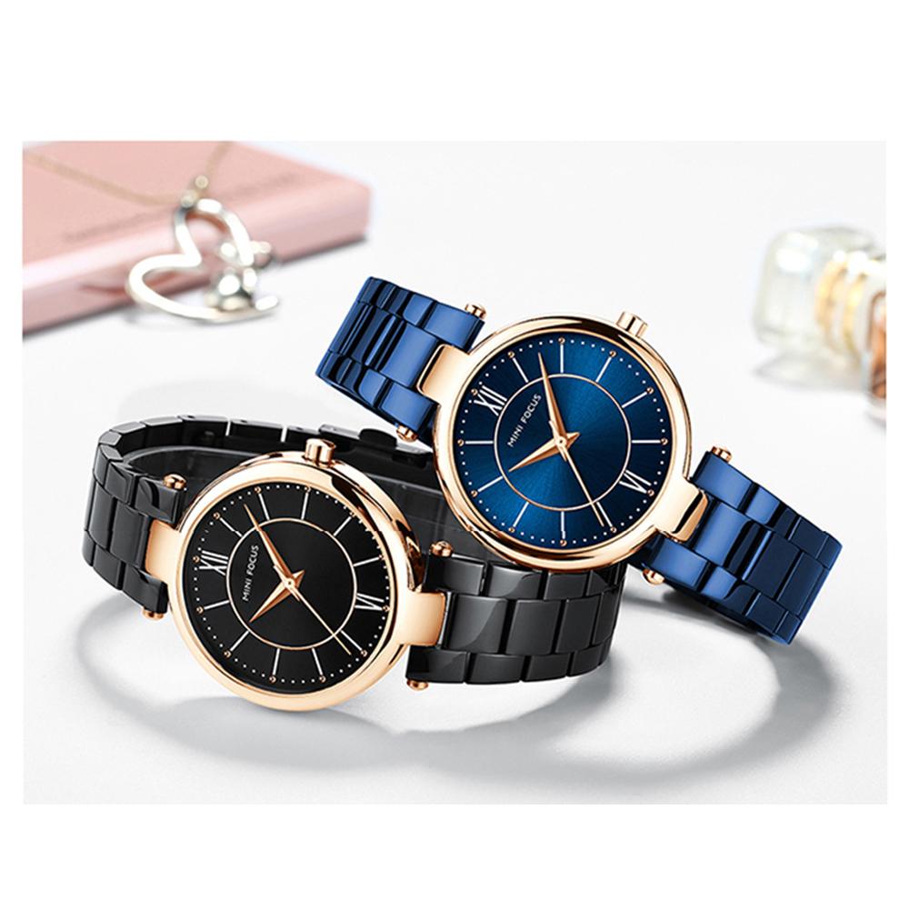 Đồng hồ đeo tay thời trang nữ MINI FOCUS dây đeo bằng thép không gỉ, chống nước 3ATM