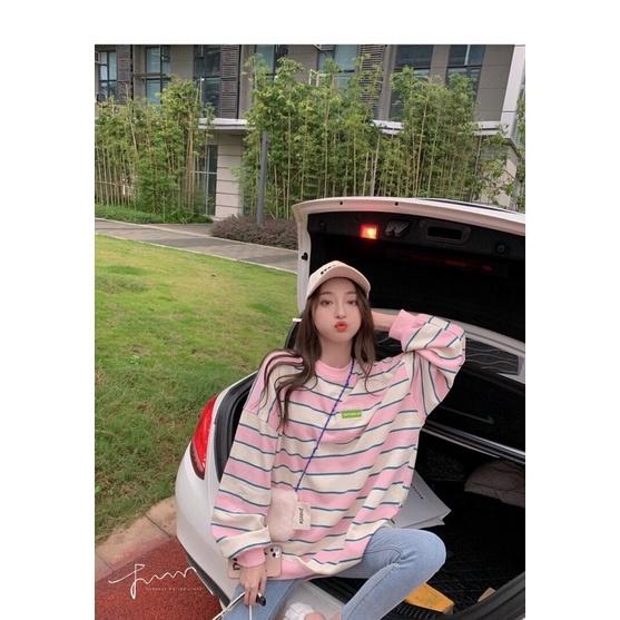 Áo Sweater Kẻ ngang phong cách Ulzzang Hàn Quốc tay dài CoolZ CZ701
