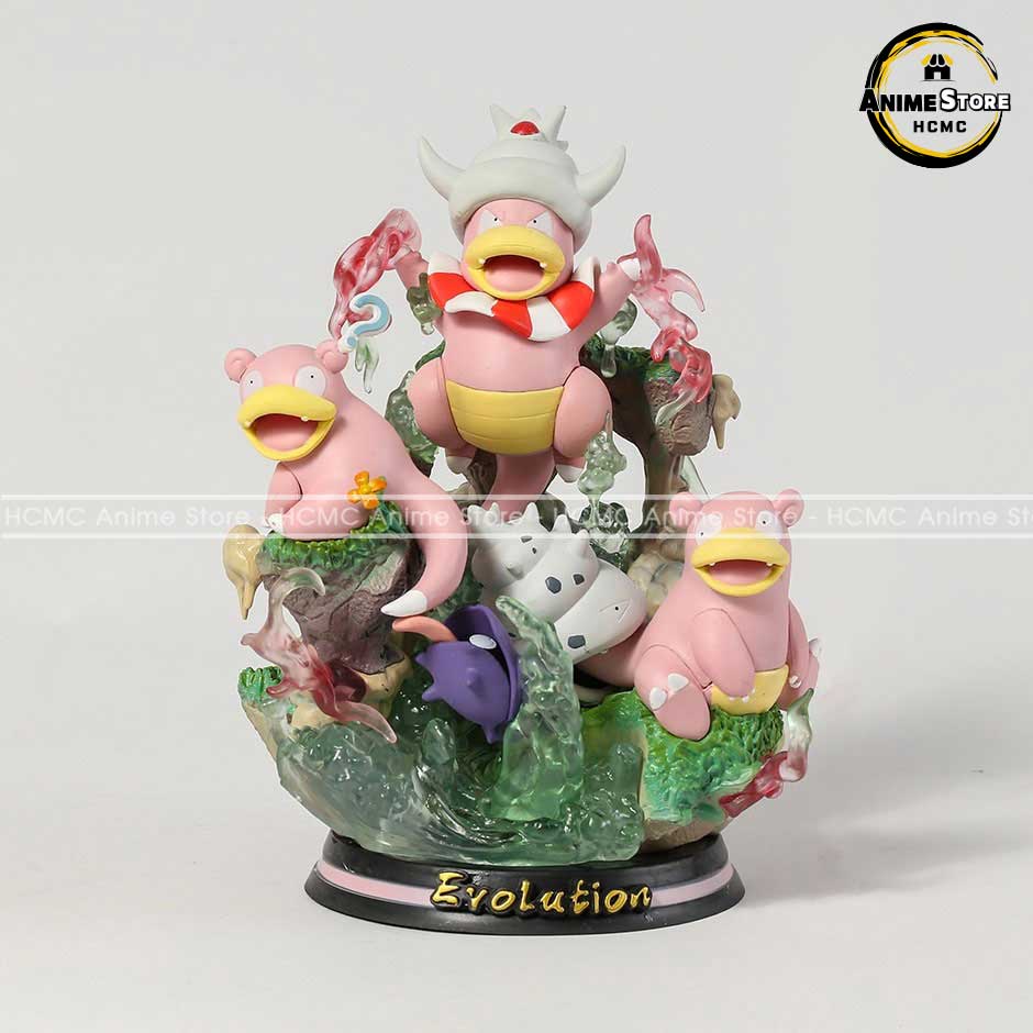 Mô hình Pokemon tiến hóa Slowpoke - Slowbro - Slowking có đèn led siêu đẹp