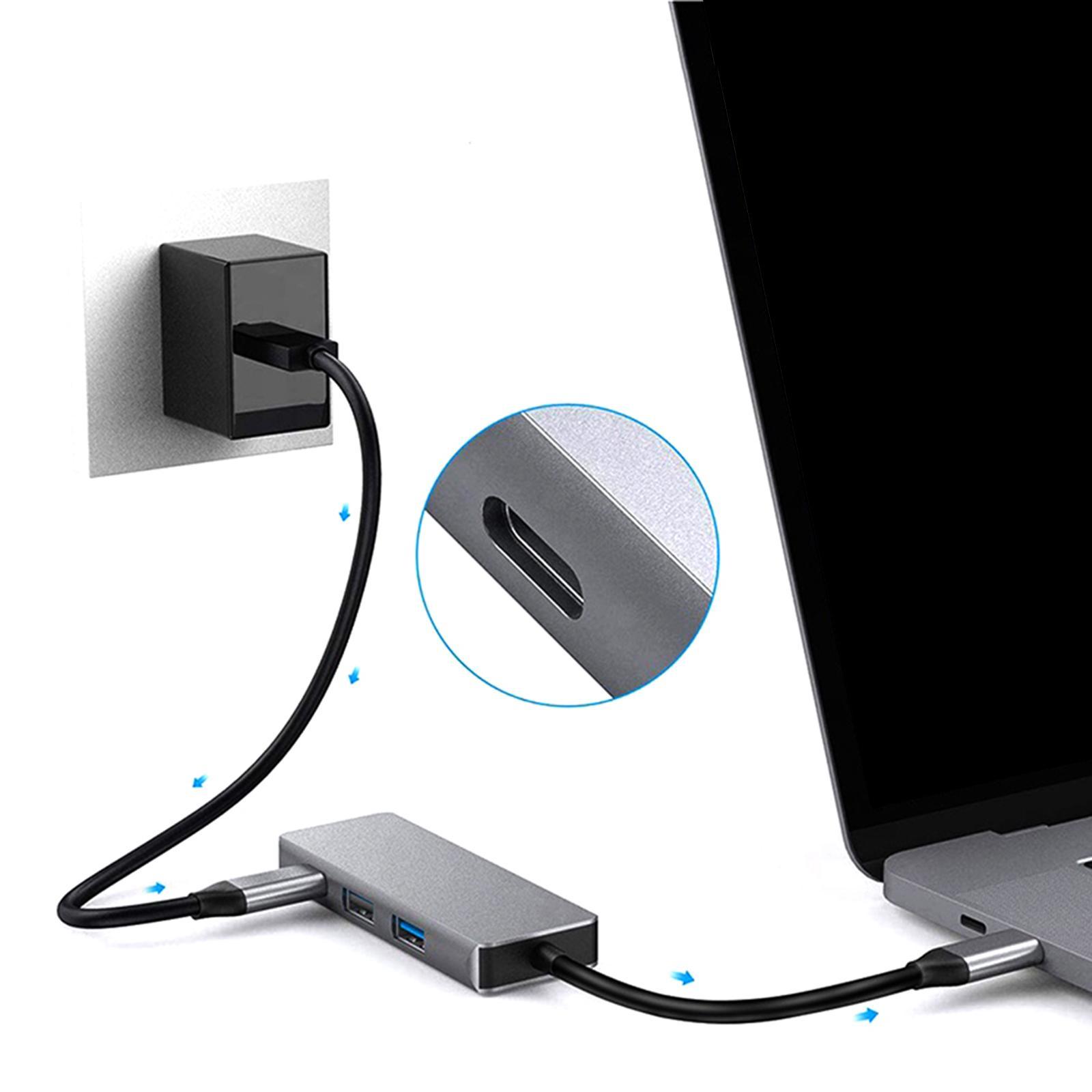 USB Hub USB Port Expander Adapter Portable USB 3.0 2.0 with 4K