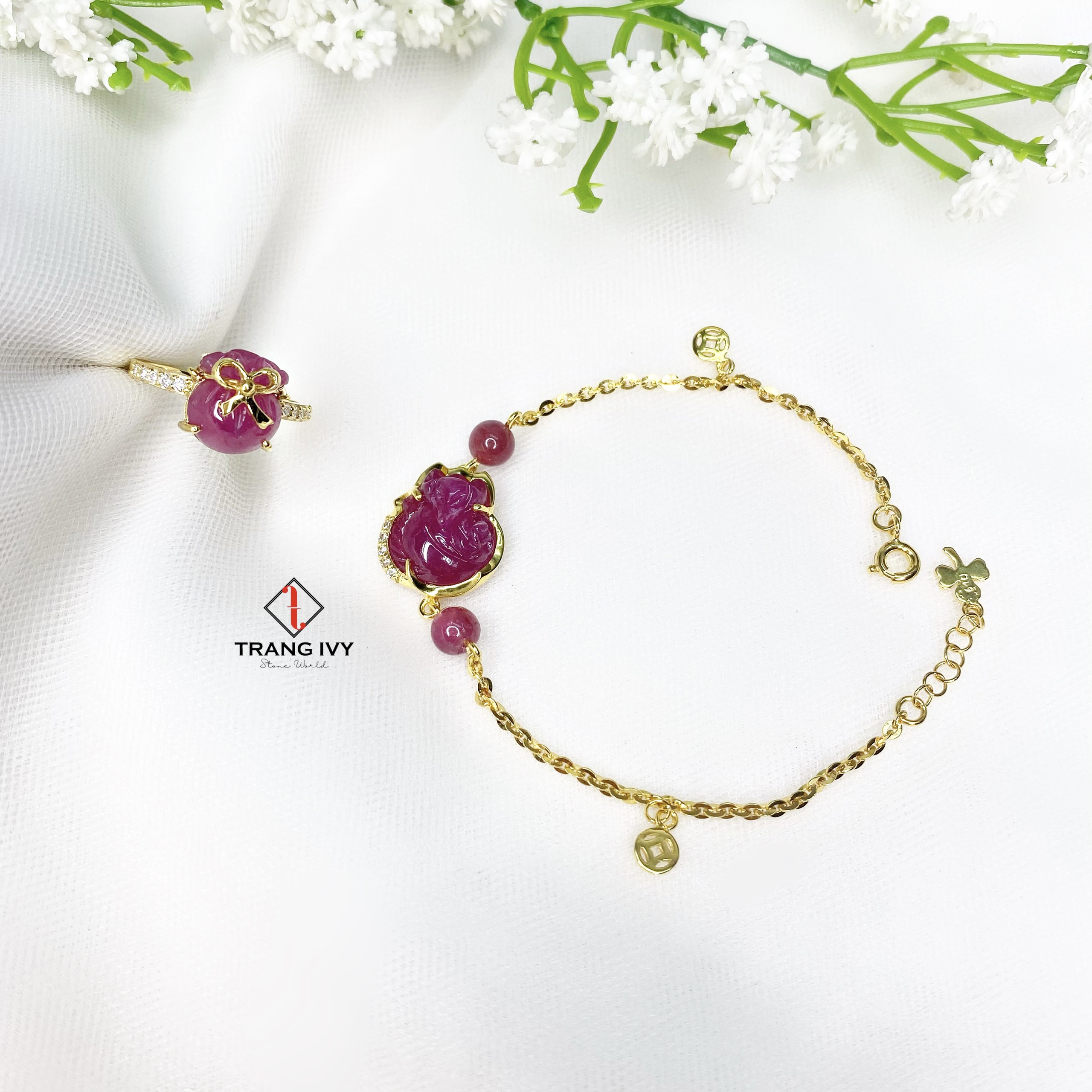 Combo Ru by: Lắc Tay Túi Tiền Và Nhẫn Hồ Ly
