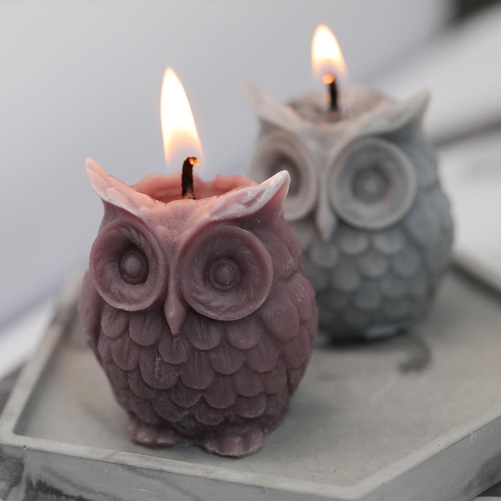 3D Owl Candle Mold Silicone Mould for Chocolate Fondant Candy Mini Soap DIY