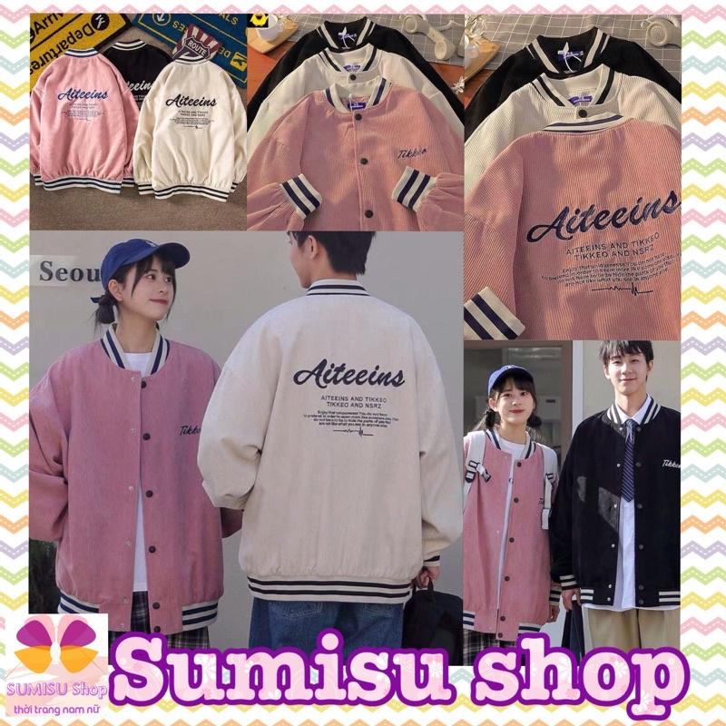 Áo khoác nhung, áo nhung bombo aiteeins ma4577100 cúc bấm sumisu shop