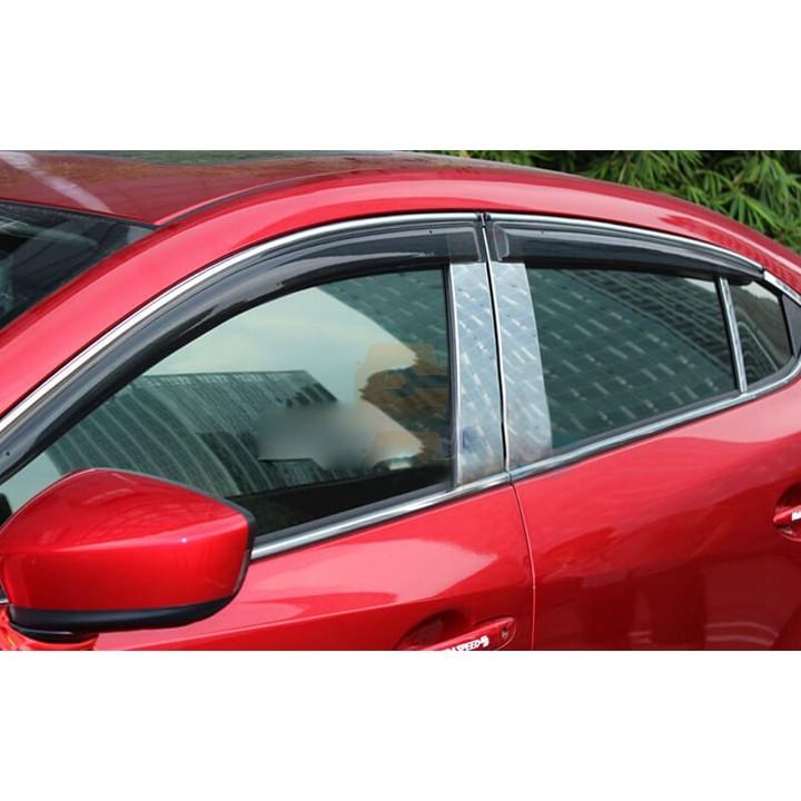 Hình ảnh Bộ vè che mưa Mazda 3 2014-2019 chỉ mạ Crom cao cấp