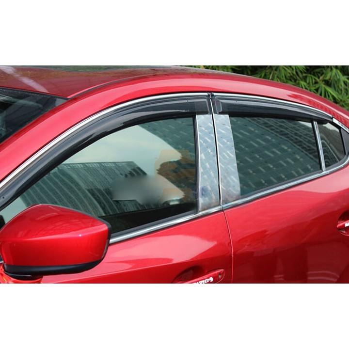 Bộ vè che mưa Mazda 3 2014-2019 chỉ mạ Crom cao cấp