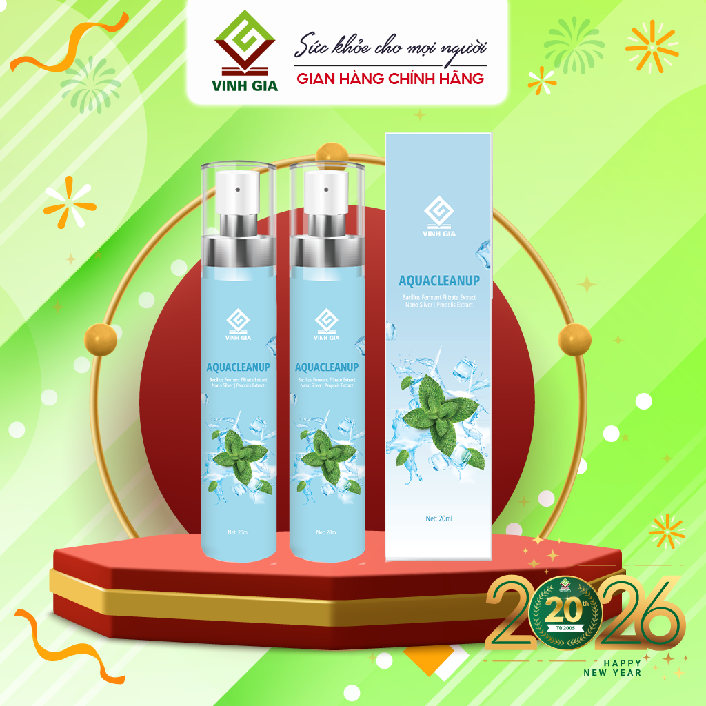 AquaCleanUp – Giúp Làm Thơm Miệng, Khử Mùi Hôi Miệng – Lọ 20ml