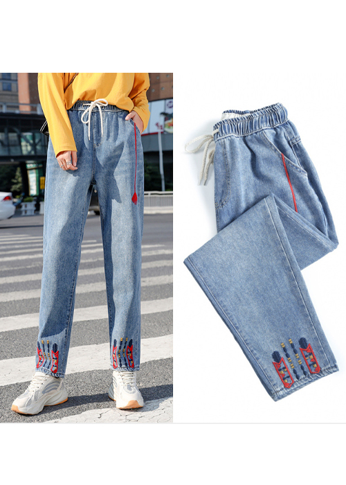 Quần jean baggy BIG SIZE thêu hàng chuẩn QBD20