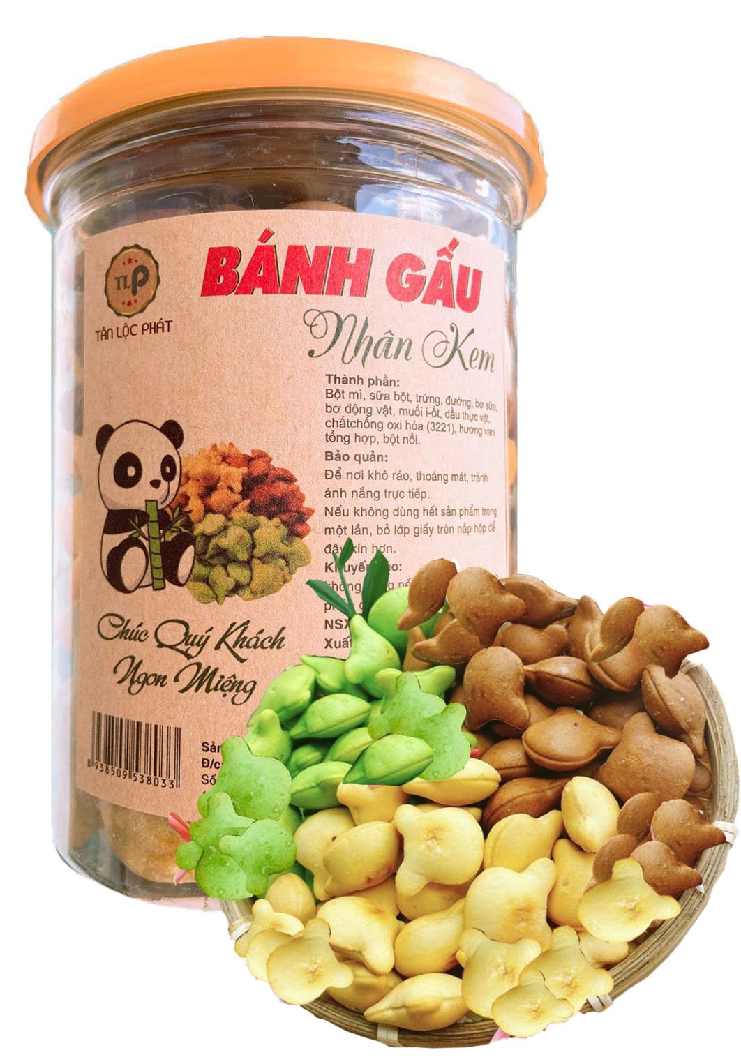 HŨ 250G BÁNH GẤU NHÂN MIX 3 VỊ MÓN NGON TUỔI THƠ HIỆU TÂN LỘC PHÁT