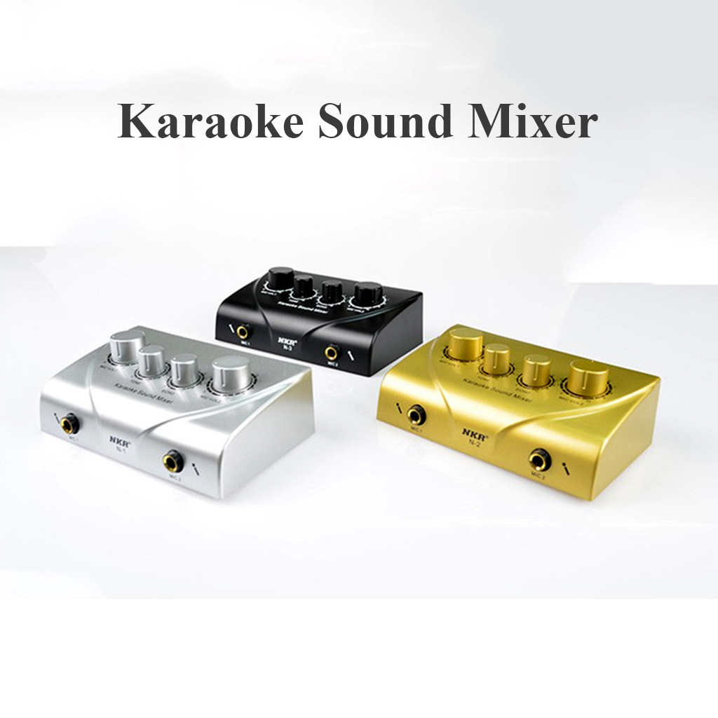 Bộ Trộn Âm Thanh Karaoke Sound Mixer Hỗ Trợ Độ Vang Cho Echo VINETTEAM -Hàng Chính Hãng