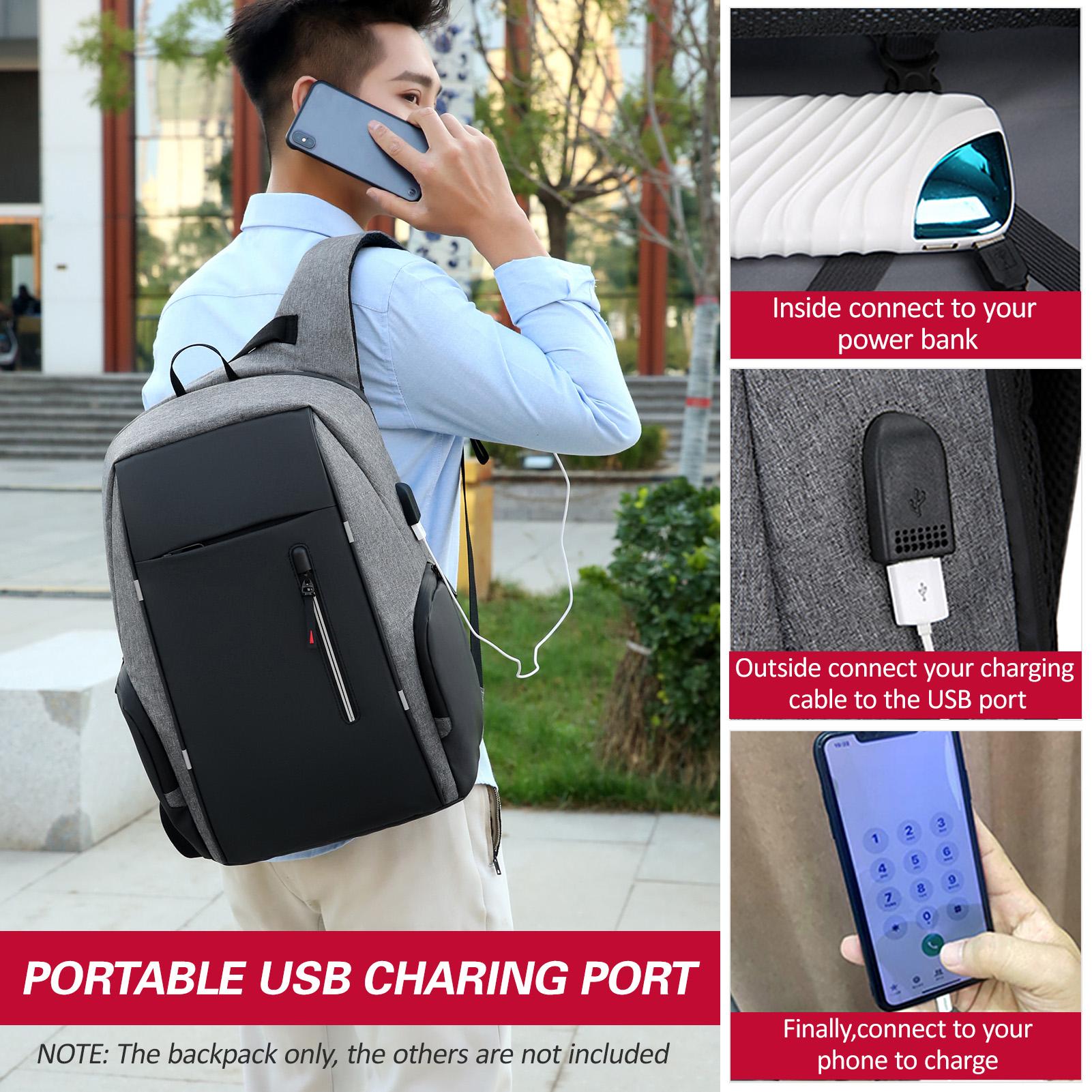 Balo Văn Phòng Chống Nước Chống Trộm Đựng Máy Tính Xách Tay 15.6 Inches Tiện Dụng Rw1322