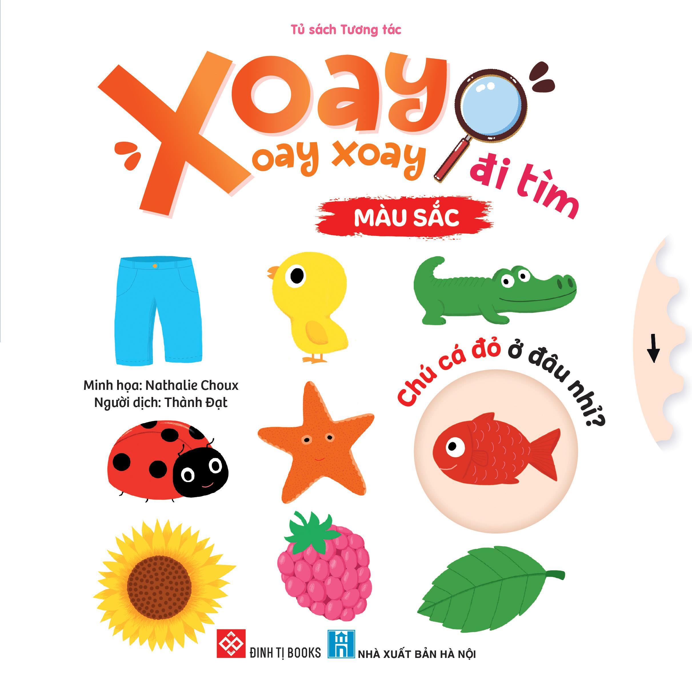 Sách - Sách Xoay Xoay Xoay Đi Tìm - Động Vật, Màu Sắc, Thức Ăn - Bìa Cứng (Bộ/Lẻ 3 Cuốn)