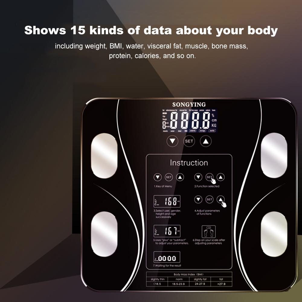 Cân đo sức khỏe BMI kỹ thuật số chính xác cao đo chỉ số cơ thể thông minh