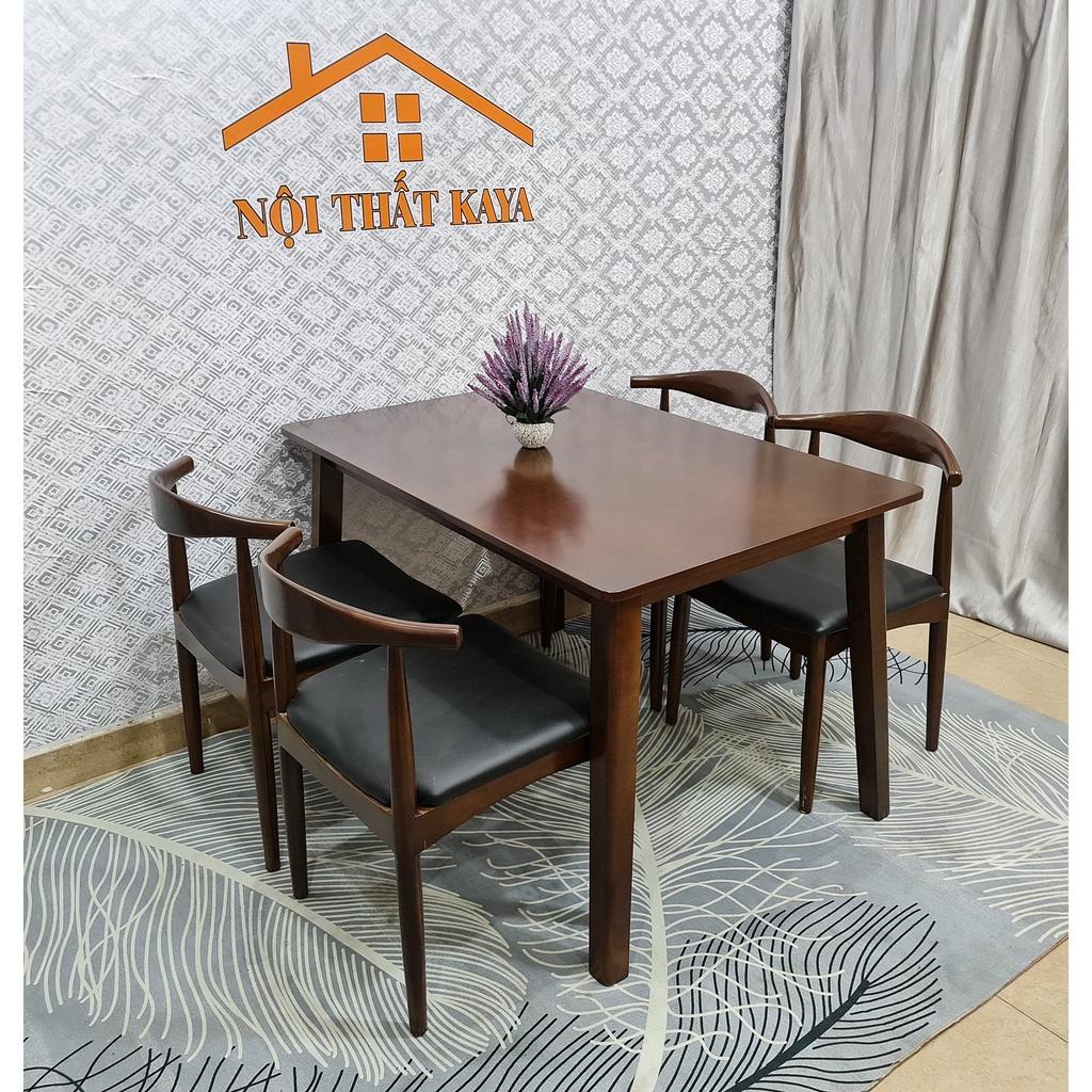 Bộ bàn 4 ghế Bull-đầu bò 1m2 (Nâu)