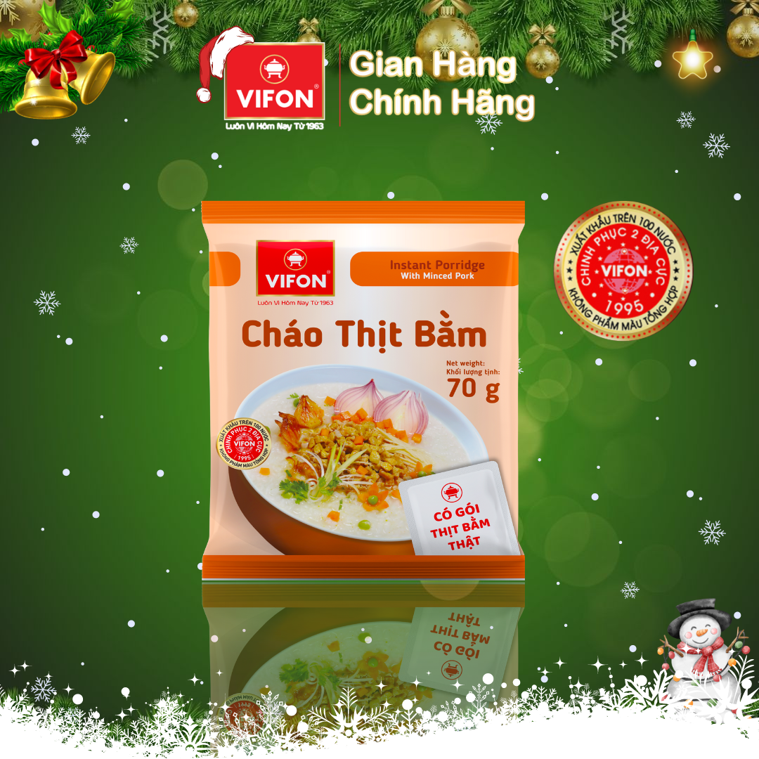 Thùng 50 Cháo Thịt Bằm VIFON có có Gói Thịt Thật 27gr