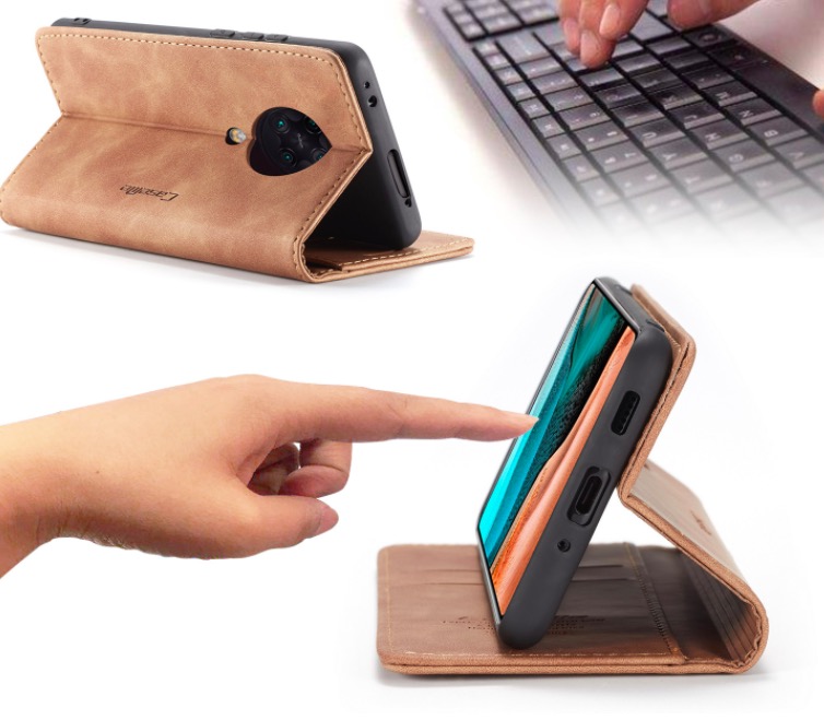 Bao da bò thật dạng ví chính hãng Caseme dành cho Xiaomi Redmi K30 Pro - Hàng chính hãng