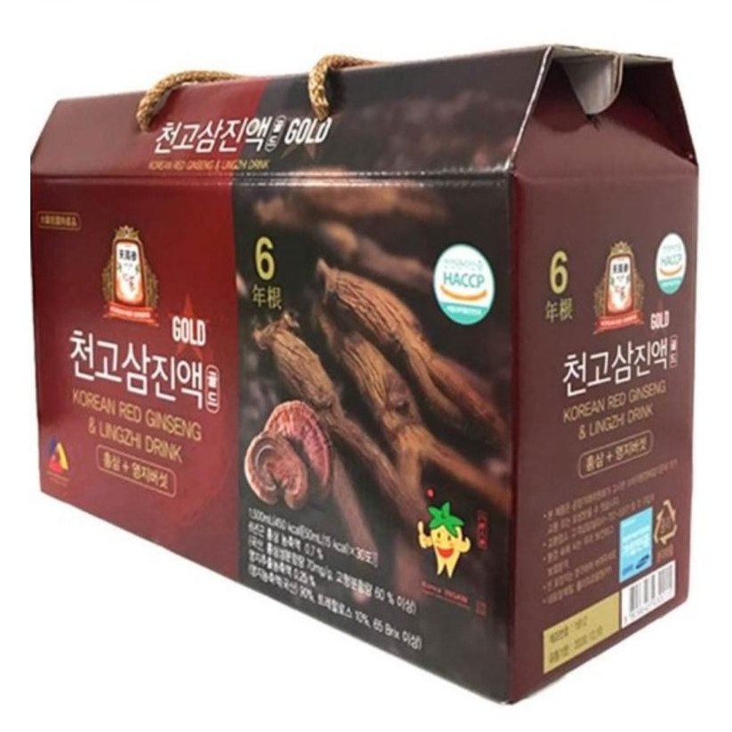 Thực phẩm tốt cho sức khỏe: Nước Uống tinh chất Nhân Sâm CHEONGO Gold Hộp 30 gói x 50ml