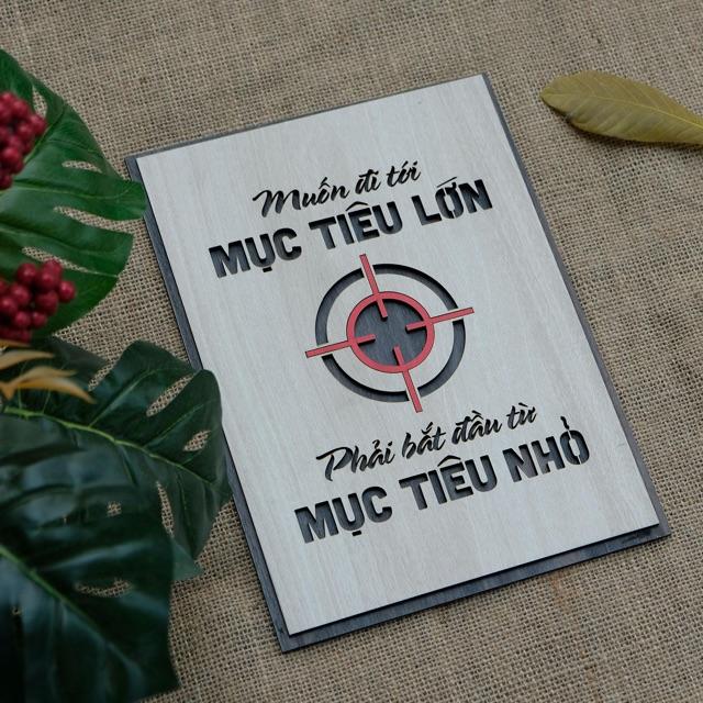 Tranh văn phòng tạo động lực TBIG011: Muốn đi tới mục tiêu lớn phải bắt đầu từ mục tiêu nhỏ