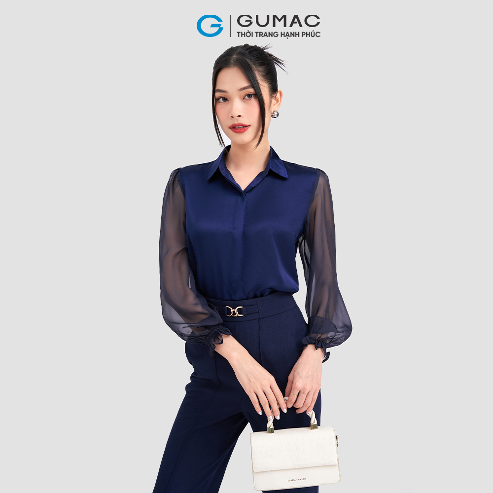 Áo sơ mi tay phối GUMAC AD03040