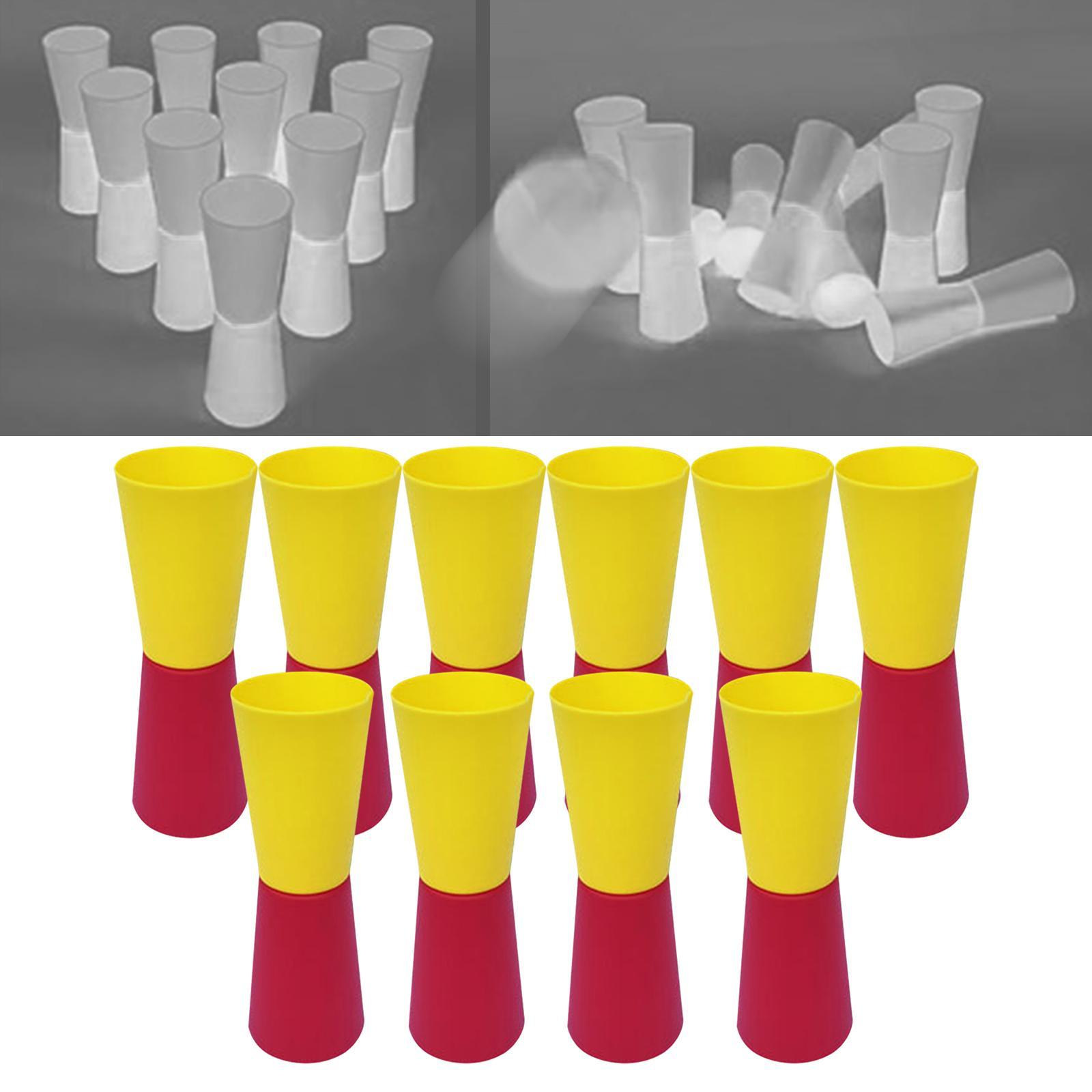 10 Pieces Flip Cups Speed Agility Training Aid for Kindergarten Gym with Net