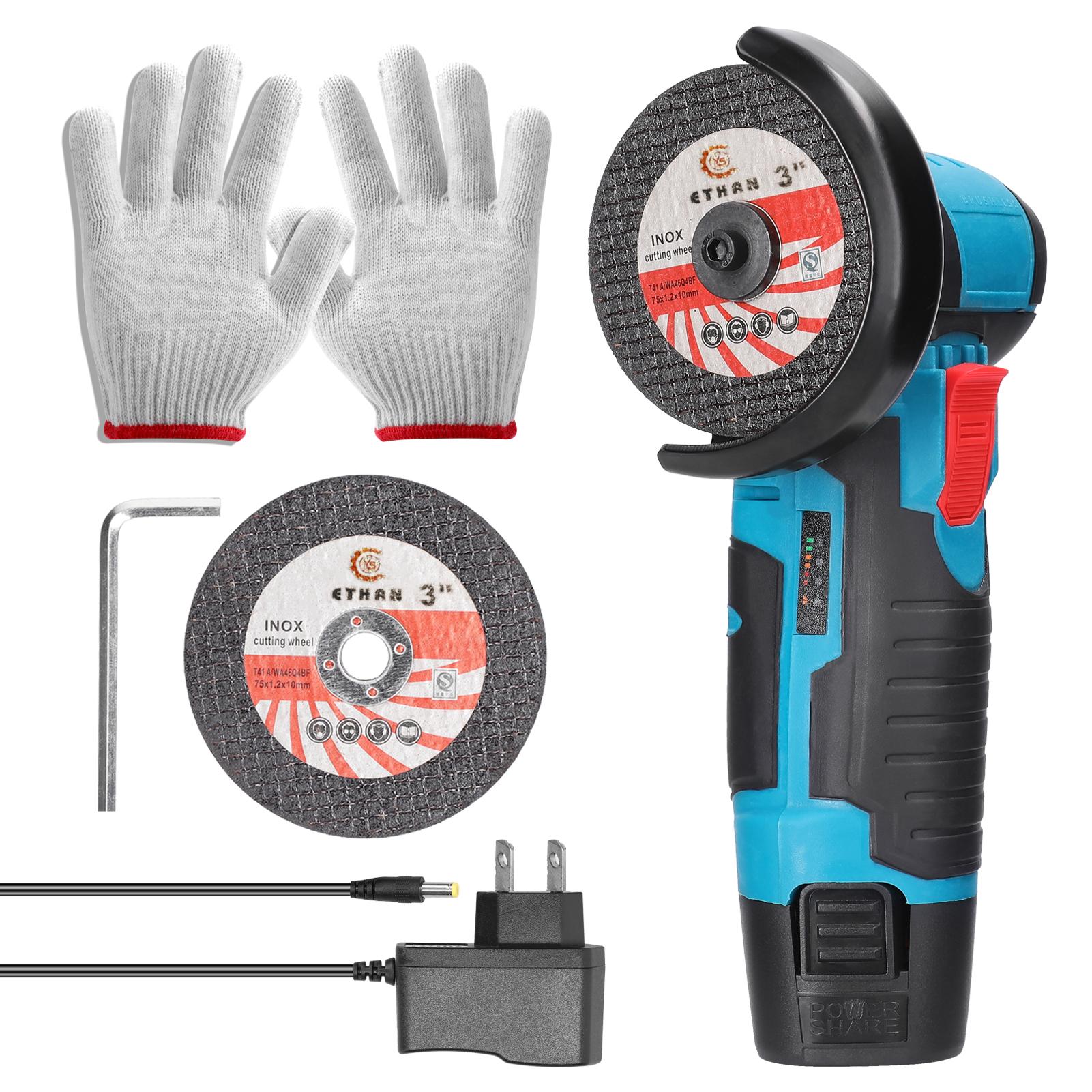 19500rpm Electric Grinding Tool Multifunctional Mini Grinder Handheld Cutter for Cutting Polishing Ceramic Tile Wood Stone Steel