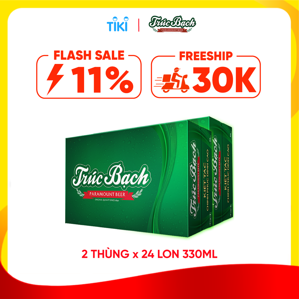 Combo 2 Thùng Bia Trúc Bạch - Thùng 24 lon 330ml