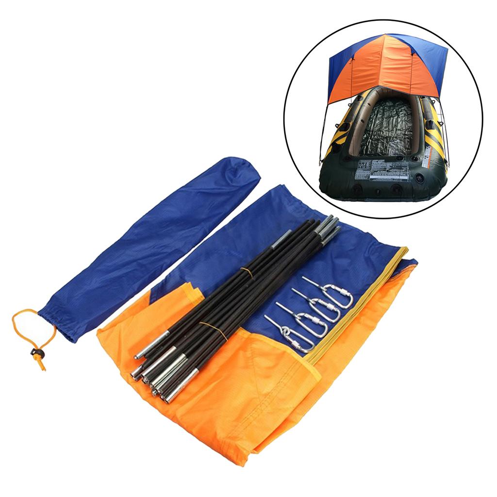 3/4 Person Waterproof Inflatable Boat Kayak Canopy Awning Sun Shade Shelter Tent