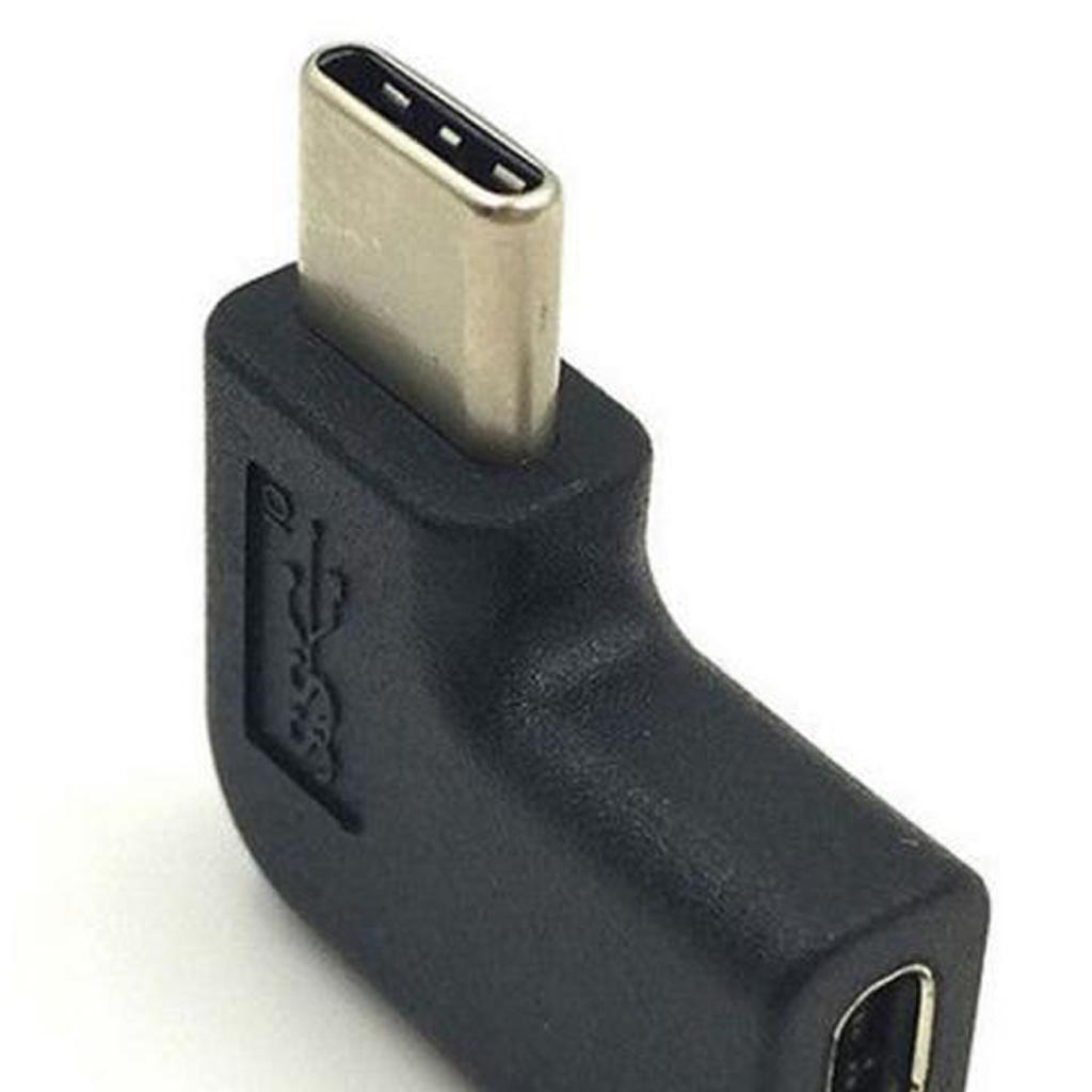 Type C Male to USB-C Female Adapter Left/Right Angle Data Sync Converter