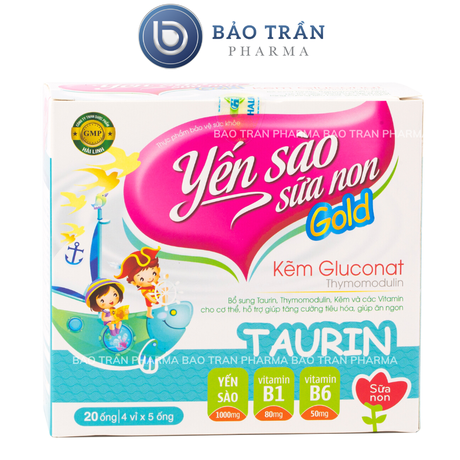 Yến sào sữa non hỗ trợ tăng sức đề kháng, giúp trẻ ăn ngon, hỗ trợ tiêu hoá tốt, bồi bổ sức khoẻ (Hộp /20 ống)