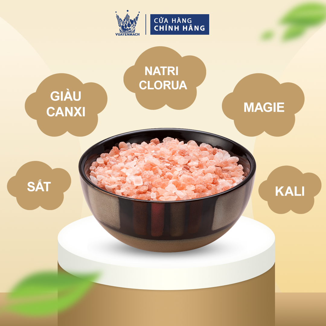 Muối hồng Himalaya VUA YẾN MẠCH nhập khẩu Pakistan chính hãng chuyên dùng nấu ăn 500gr