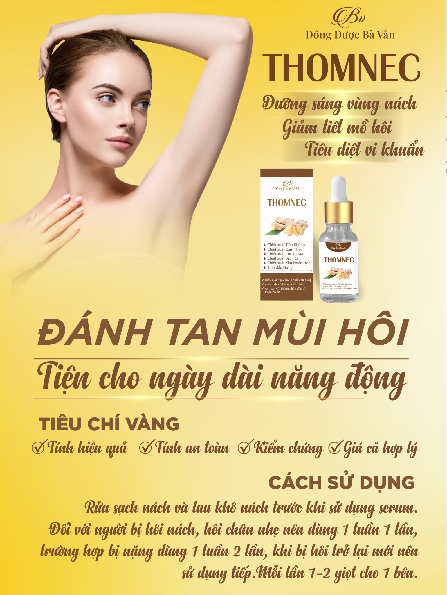 Hết Hôi Nách 100% - THOMNEC HIỆU QUẢ NGAY TỪ LẦN DÙNG ĐẦU TIÊN, Sản phẩm của Đông Dược Bà Vân