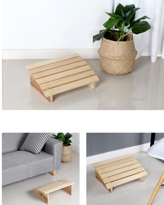 Ghế gỗ kê chân bàn ngồi làm việc thoải mái văn phòng - bàn học - bàn làm việc