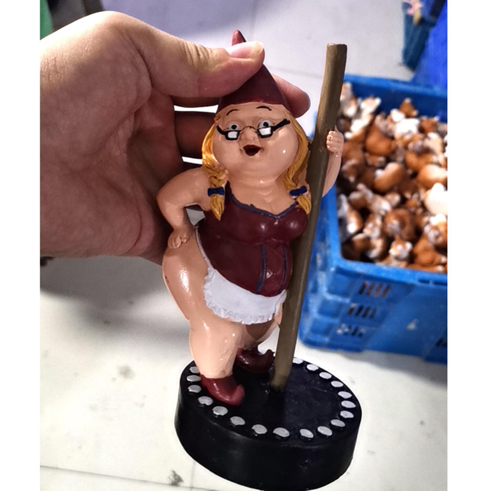 Garden Micro Gnome Figurine Outdoor Decorations for Patio Yard Ornament Gift