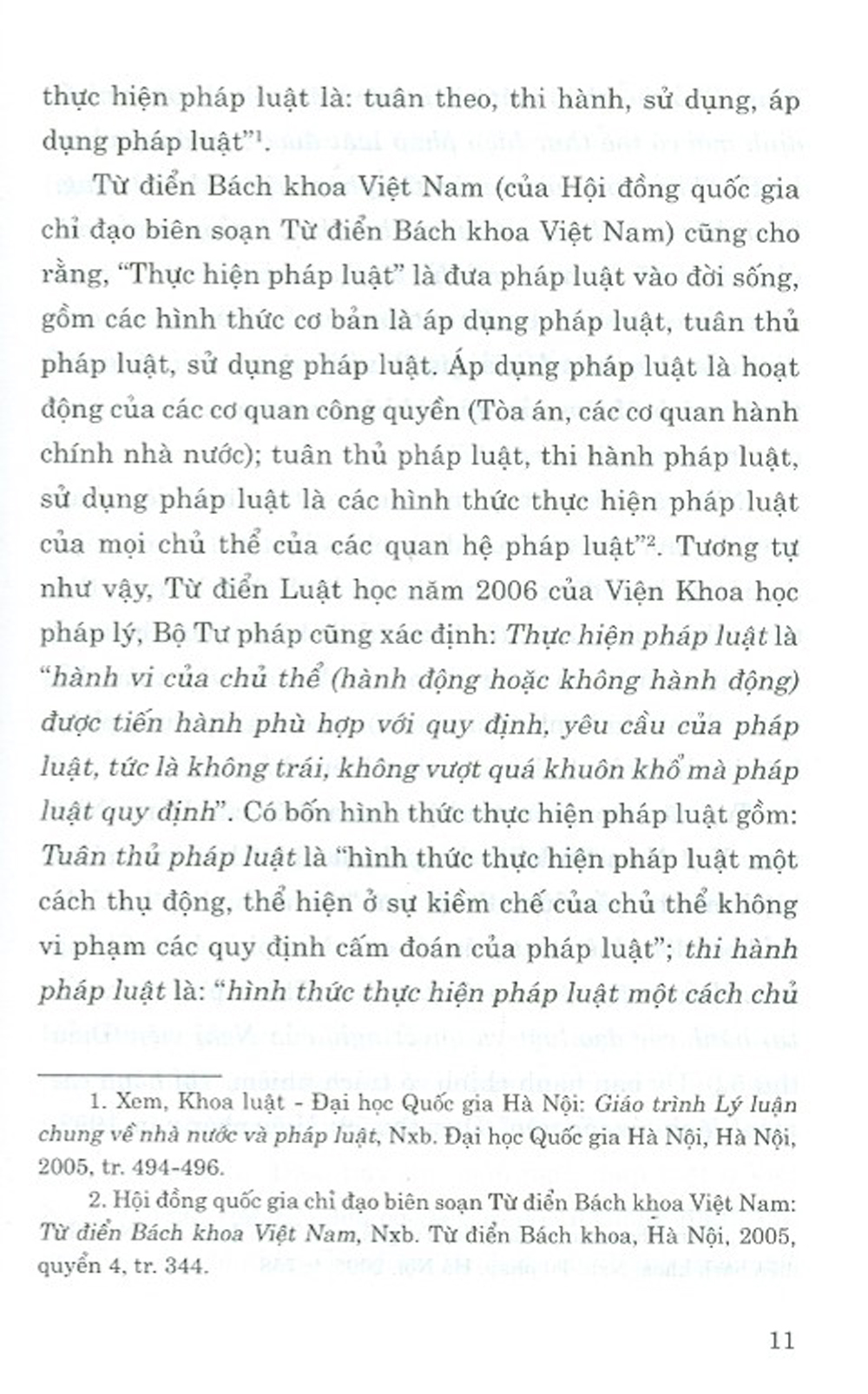 Thực Hiện, Áp Dụng Và Giải Thích Pháp Luật Ở Việt Nam