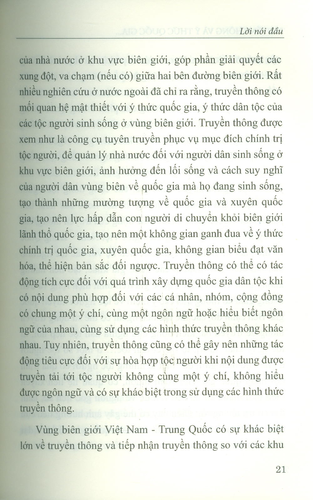 Truyền Thông Và Ý Thức Quốc Gia Của Một Số Tộc Người Ở Vùng Biên Giới Việt Nam - Trung Quốc (Sách chuyên khảo) - Viện Hàn lâm Khoa học Xã hội Việt Nam - Viện Dân tộc học; Trần Hồng Thu chủ biên