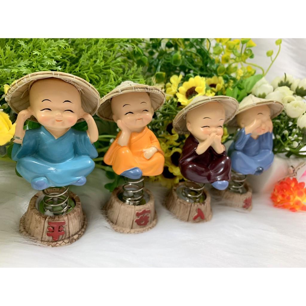 Bộ 4 tượng chú tiểu tứ không tọa đế
